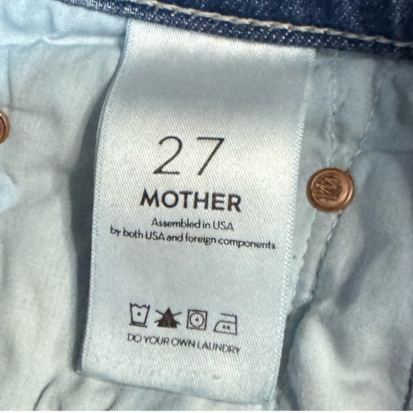 MOTHER Superior High Waisted Rider Skimp in Cowboys Don't Cry 27 - Picture 6 of 9